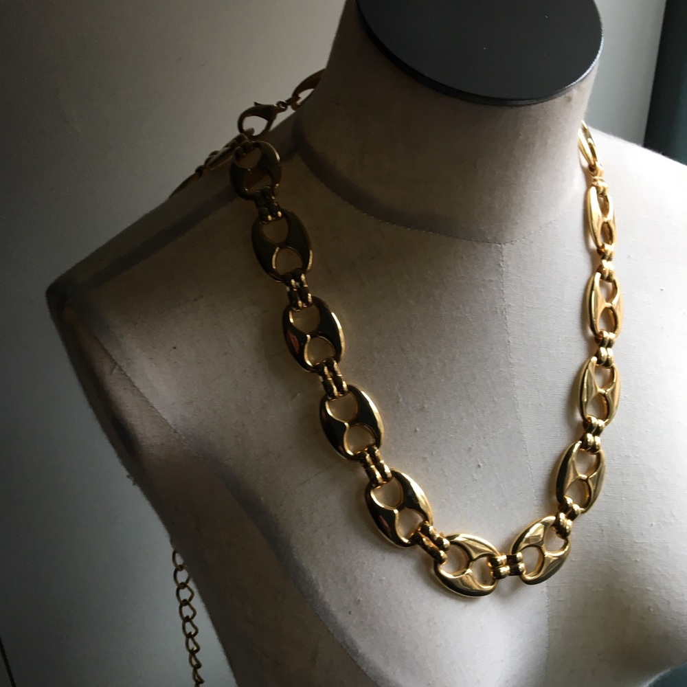 90’s metal chain-link adjustable belt or necklace
